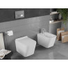 Mexen Teo Rimless WC csésze lassan csukódó, vékony duroplast WC-ülőkével, fehér fényes - 30850700