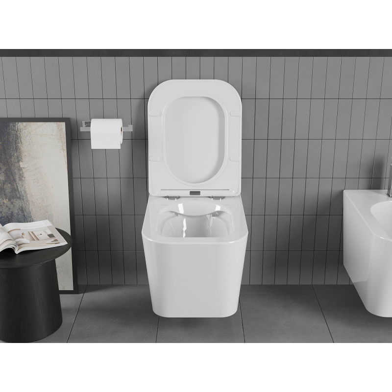 Mexen Teo vas wc fără margini cu capac cu închidere lentă slim, duroplast, alb lucios - 30850600