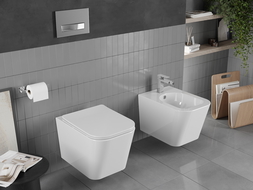 Mexen Teo perem nélküli wc csésze leeresztő automatikás ülőkével, Duroplaszt, Fehér - 30850600