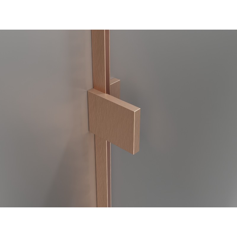 Mexen Lunar Duo uși de duș batante 190 cm, transparent, cupru periat - 834D-190-000-65-00