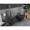 Mexen Teo vas de toaletă Rimless cu capac slim cu închidere lentă , duroplast, Negru mat - 30850685