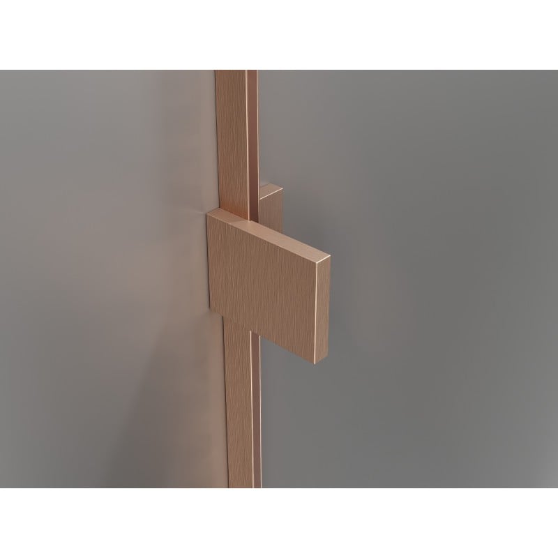 Mexen Lunar Duo uși de duș batante 200 cm, transparent, cupru periat - 834D-200-000-65-00