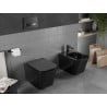Mexen Teo vas de toaletă Rimless cu capac slim cu închidere lentă , duroplast, Neagră - 30854070