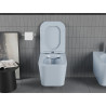 Mexen Teo Rimless WC csésze lassan záródó vékony üléssel, duroplast, szürke-kék matt - 30854069