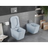 Mexen Teo Rimless WC csésze lassan záródó vékony üléssel, duroplast, szürke-kék matt - 30854069