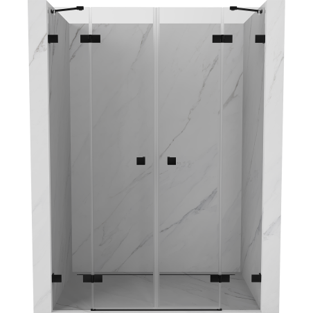 Mexen Lunar Duo uși de duș batante 140 cm, transparent, negru - 834D-140-000-70-00