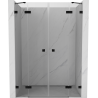 Mexen Lunar Duo uși de duș batante 160 cm, transparent, negru - 834D-160-000-70-00