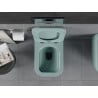 Mexen Teo Rimless wc csésze lassan záródó slim ülőkével, duroplast, világos zöld matt - 30854048