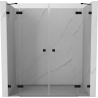 Mexen Lunar Duo uși de duș batante 190 cm, transparent, negru - 834D-190-000-70-00