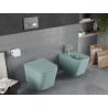 Mexen Teo Rimless wc csésze lassan záródó slim ülőkével, duroplast, világos zöld matt - 30854048
