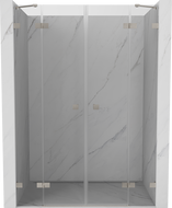 Mexen Lunar Duo uși de duș batante 160 cm, transparent, nichel periat - 834D-160-000-97-00