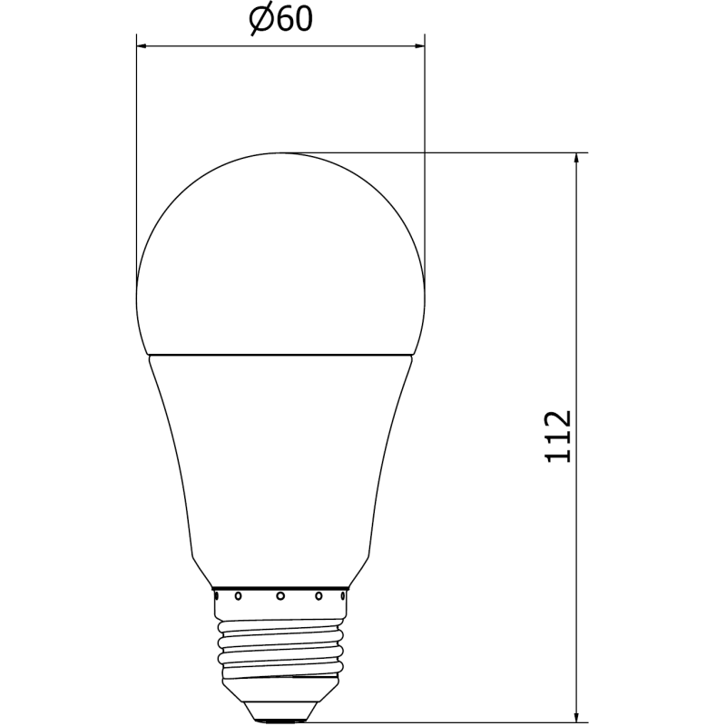 Mexen Nova Bec LED E27, A60, 9W, Rece - 6500K, 945 lm - L100-E27-0965-01