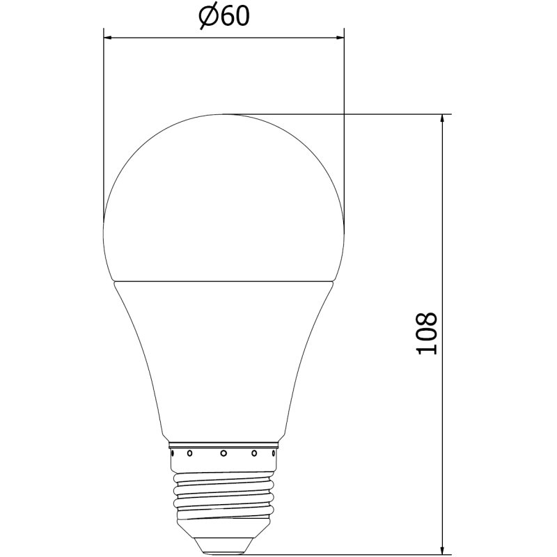 Mexen Nova LED körte E27, A60, 9W, Meleg - 3000K, 945 lm - L100-E27-0930-01