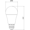 Mexen Nova Bec LED E27, A60, 12W, Rece - 6500K, 1260 lm - L100-E27-1265-01