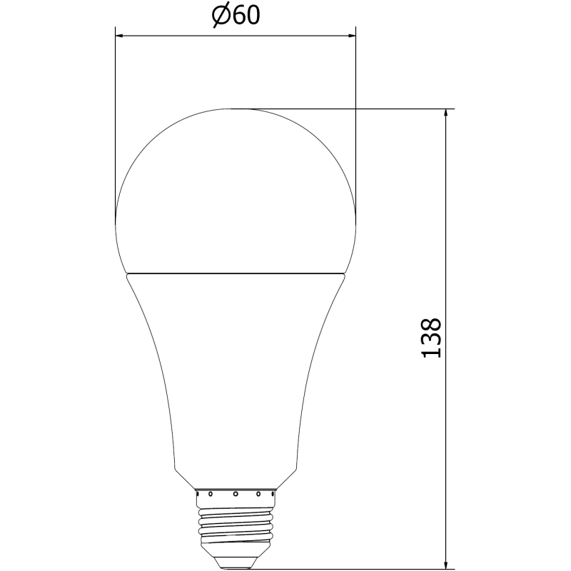 Mexen Nova Bec LED E27, A70, 20W, Cald - 3000K, 2100 lm - L100-E27-2030-01