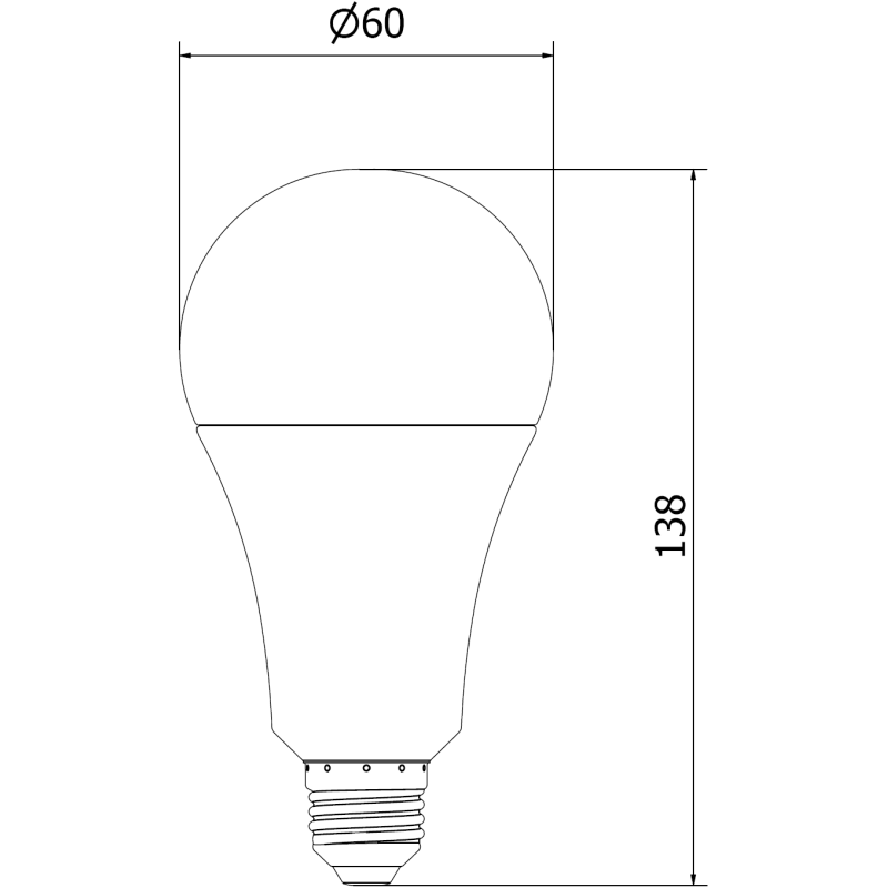 Mexen Nova Bec LED E27, A70, 20W, Neutru - 4000K, 2100 lm - L100-E27-2040-01