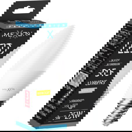 Mexen Nova LED izzó E14, C37, 3W, Meleg - 3000K, 315 lm - L102-E14-0330-01