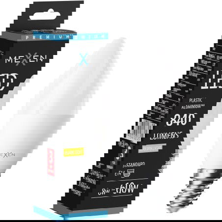 Mexen Nova LED izzó E14, C37, 8W, Meleg - 3000K, 840 lm - L102-E14-0830-01