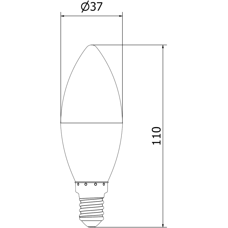 Mexen Nova LED izzó E14, C37, 8W, Semleges - 4000K, 840 lm - L102-E14-0840-01