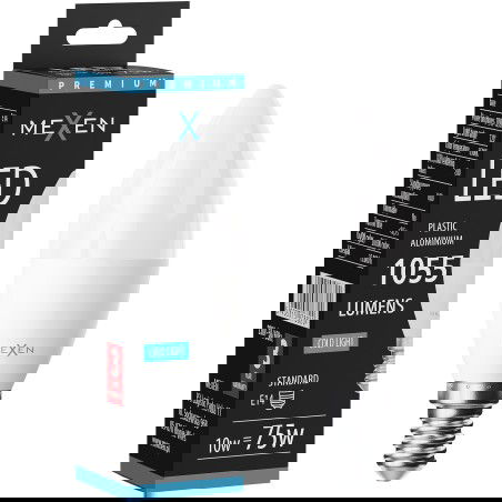 Mexen Nova LED izzó E14, C37, 10W, Hideg - 6500K, 1055 lm - L102-E14-1065-01