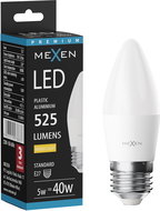 Mexen Nova Bec LED E27, C37, 5W, Cald - 3000K, 525 lm - L102-E27-0530-01