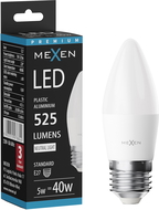 Mexen Nova LED izzó E27, C37, 5W, Semleges - 4000K, 525 lm - L102-E27-0540-01