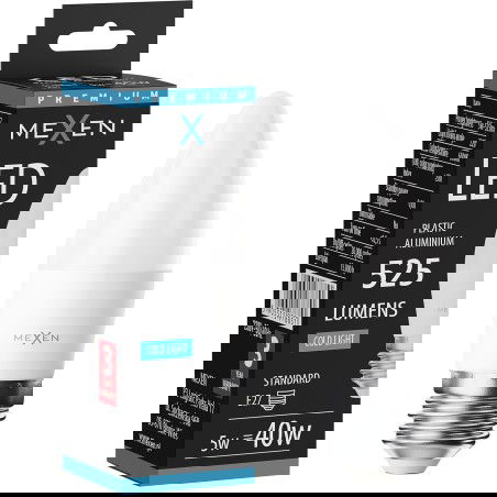 Mexen Nova LED izzó E27, C37, 5W, Hideg - 6500K, 525 lm - L102-E27-0565-01