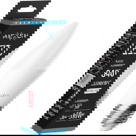 Mexen Nova LED izzó E27, C37, 8W, Semleges - 4000K, 840 lm - L102-E27-0840-01