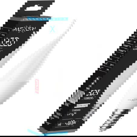Mexen Nova LED izzó láng E14, C37, 5W, semleges - 4000K, 525 lm - L106-E14-0540-01