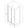 Mexen Lima harmonika-ajtós zuhanykabin 70 x 90 cm, Sötétszürke, Króm - 856-070-090-01-40