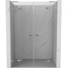 Mexen Lunar L Duo uși de duș batante 160 cm, transparent, crom - 834DL-160-000-01-00
