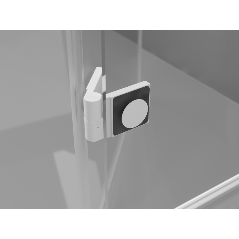 Mexen Lunar L Duo nyitható zuhanyajtó 150 cm, átlátszó, fehér - 834DL-150-000-20-00