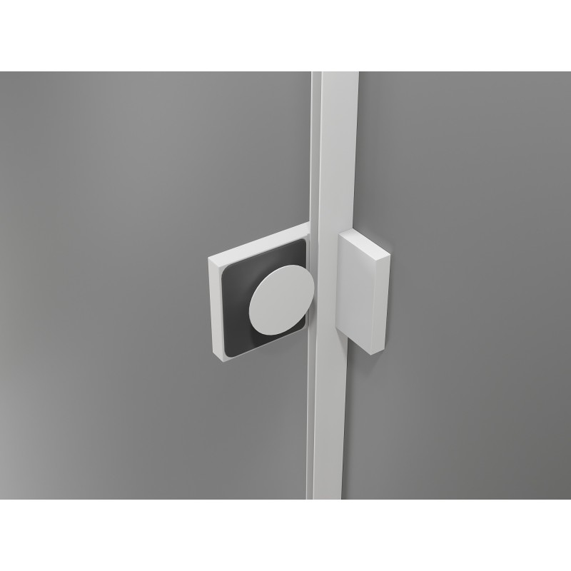 Mexen Lunar L Duo ușă de duș batantă 180 cm, transparent, albă - 834DL-180-000-20-00