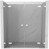 Mexen Lunar L Duo ușă de duș batantă 180 cm, transparent, albă - 834DL-180-000-20-00