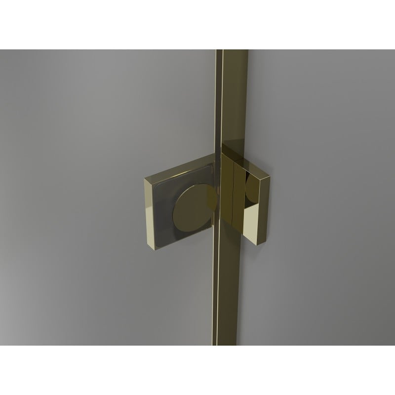 Mexen Lunar L Duo ușă de duș batantă 140 cm, transparentă, aurie - 834DL-140-000-50-00