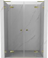 Mexen Lunar L Ușă dublă de duș cu deschidere 150 cm, transparentă, aurie - 834DL-150-000-50-00