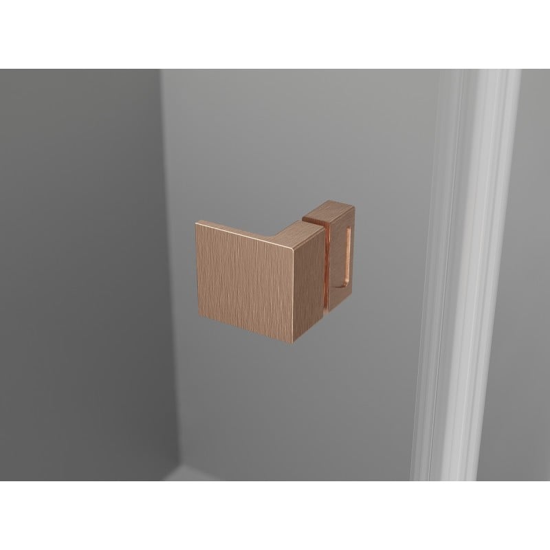 Mexen Lunar L Kettős nyitható zuhanyajtó 170 cm, átlátszó, kefélt réz - 834DL-170-000-65-00