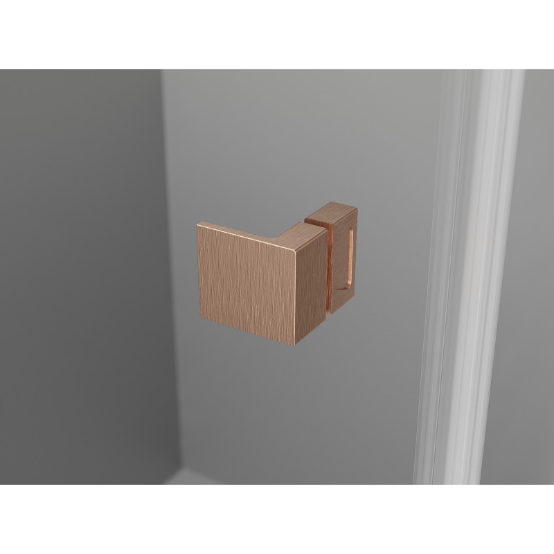 Mexen Lunar L Kétszárnyú zuhanyajtó, 180 cm, átlátszó, kefe-szerelt réz - 834DL-180-000-65-00