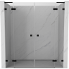 Mexen Lunar L Duo uși de duș pivotante 190 cm, transparent, negru - 834DL-190-000-70-00