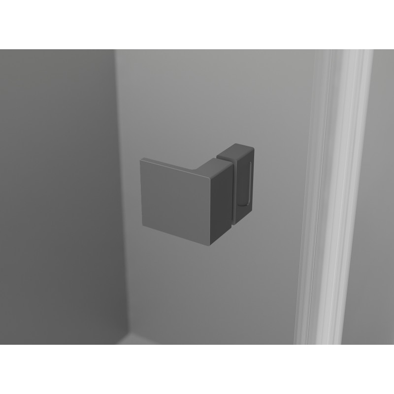 Mexen Lunar L Duo uși de duș batante 160 cm, transparent, metal pușcă - 834DL-160-000-95-00