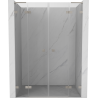 Mexen Lunar L Duo uși de duș batante 140 cm, transparent, nichel periat - 834DL-140-000-97-00
