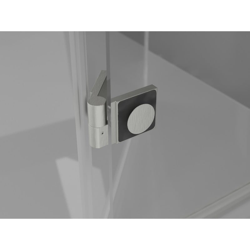 Mexen Lunar L Duo uși de duș batante 140 cm, transparent, nichel periat - 834DL-140-000-97-00