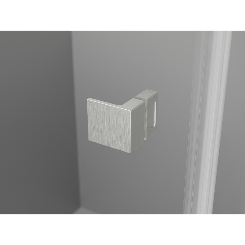 Mexen Lunar L Duo nyíló zuhanyajtó 170 cm, átlátszó, szálcsiszolt nikkel - 834DL-170-000-97-00