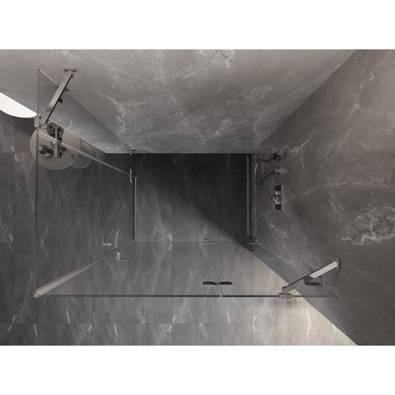 Mexen Lunar Cabină de duș Duo cu deschidere dreapta 115 x 85 cm, transparent, crom - 834-115P-085L-01-00