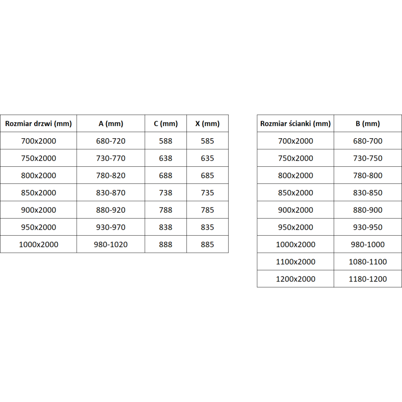 Mexen Exo 100 x 110 cm-es nyíló zuhanykabin, átlátszó, fekete - 817-100-110-70-00