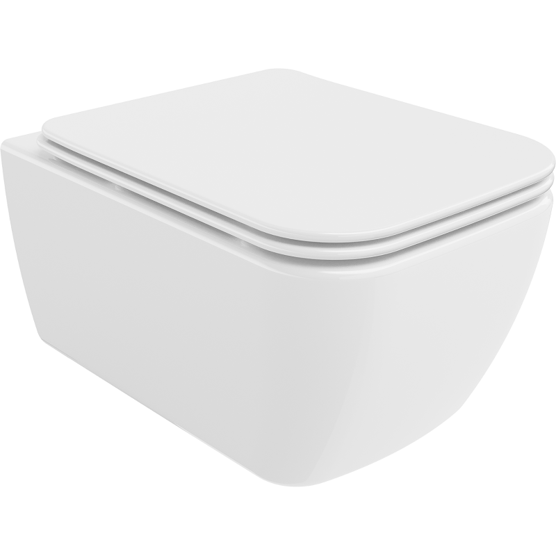 Mexen Stella vas WC Rimless cu capac slim cu închidere lentă, duroplast, alb lucios - 30680900