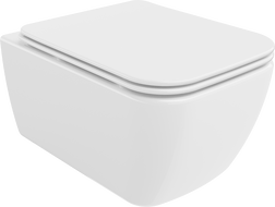Mexen Stella Rimless WC-csésze lassú lecsapódású slim ülőkével, duroplast, fényes fehér - 30680900