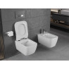 Mexen Stella rim nélküli wc csésze lassan záródó slim üléssel, duroplast, fényes fehér - 30680800