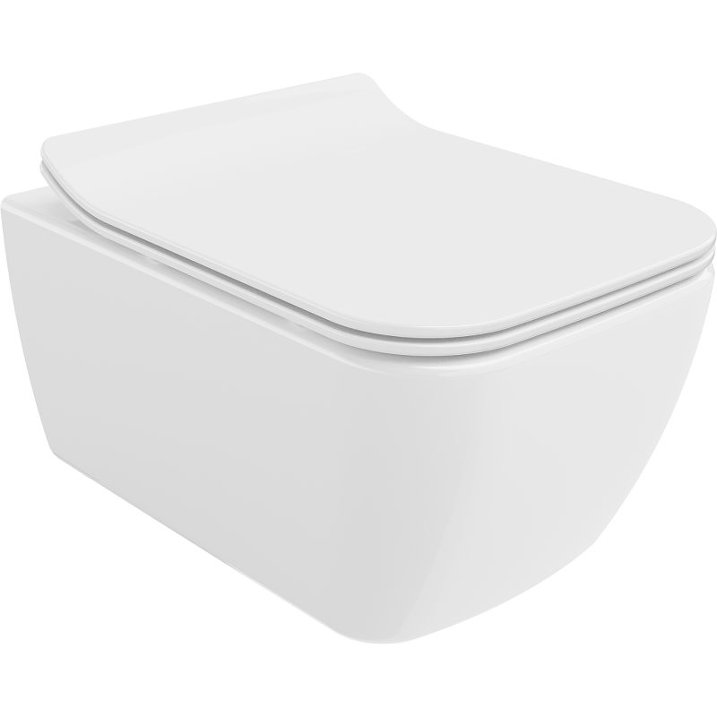 Mexen Stella vas WC Rimless cu capac cu închidere lentă slim, duroplast, alb lucios - 30680800