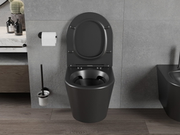 Mexen Rico Rimless WC csésze, fekete matt - 3372XX85